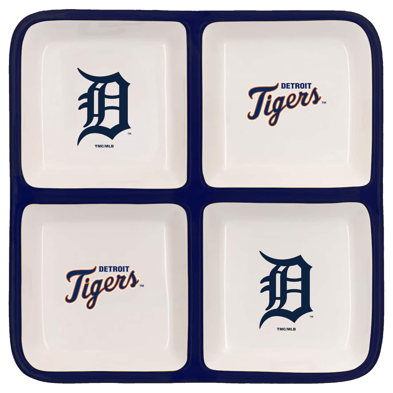 The Memory Company MLB 4 Section Square Ceramic Tray